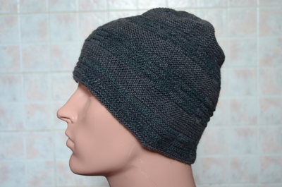 Шапка мужская вязаная зимняя Vizio Италия 5651 темно - серая