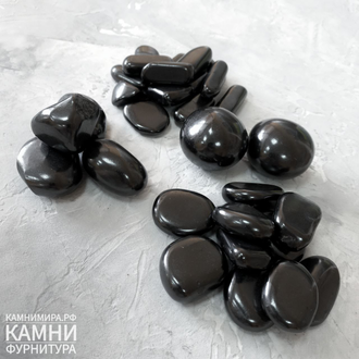 Шунгит (мстр.Карелия) галтовка полированная разных размеров, цена за штуку