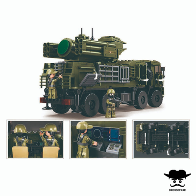 Конструктор SLUBAN M38-B1252 серия Армия. Российская боевая машина самоходный зенитный ракетно-пушечный комплекс