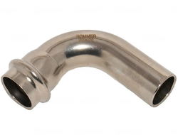 Угольник ROMMER однораструбный 90° ВПр-НПр, 22, из нержавеющей стали прессовой