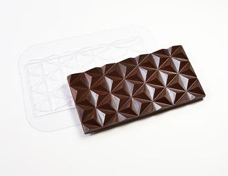 Пластиковая форма для шоколада &quot; Плитка-пирамидки&quot;
