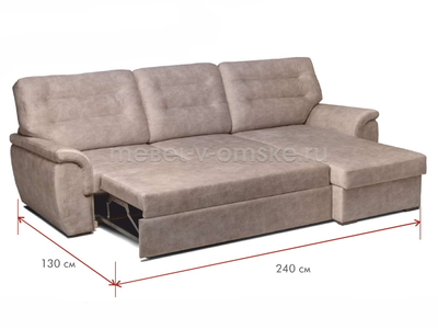 Диван угловой Валенсия (дельфин+оттоманка)