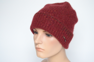 Красная зимняя шапка для женщин Италия Визио