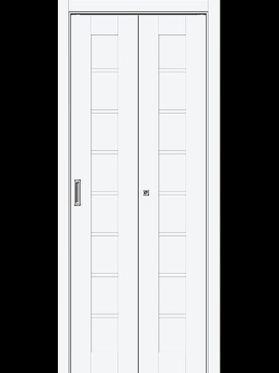 Дверь складная белая Браво 20 White Silk