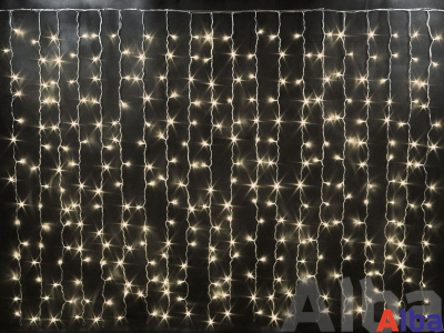 Занавес 2*1.0 м, ТЕПЛЫЙ БЕЛЫЙ, IP 65 постоянное свечение