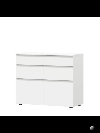 Одри Комод с ящиками Белый