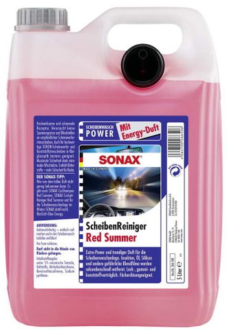 Стеклоочиститель &quot;SONAX RED SUMMER&quot; (летний), 5 л