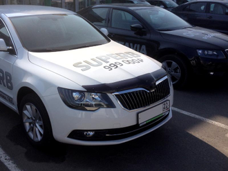 Дефлектор капота темный SKODA SUPERB 2014-2015