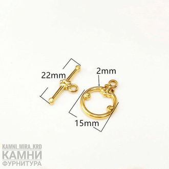 Тоглы ЛЮКС 15 мм, нержавеющая сталь, вид и цвет в ассортименте, цена за штуку