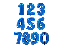 Фольгированная цифра-Синяя