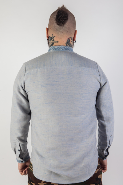 Рубаха косоворотка современная с вышивкой "Урожайная"1