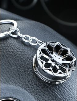 Брелок «Диск D-3» металл, ХРОМ/ТЁМНЫЙ