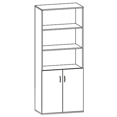 Шкаф для документов Гермес полуоткрытый