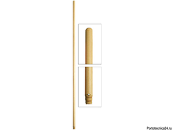 Ручка Filmop деревянная (130 см, диаметр - 24 мм, крепление - резьба и отверстие)