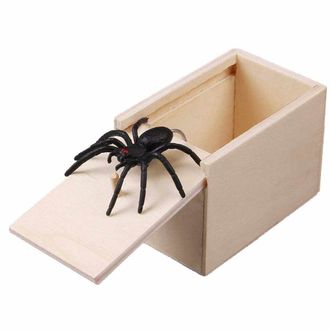 Spider, box, коробка, деревянная, паук, паучок, страшно, прикол, тарантул, игрушка, пранк, розыгрыш