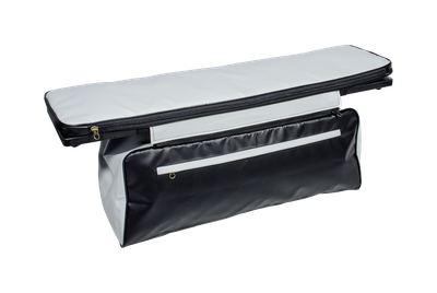 Комплект накладок на сиденья с сумкой 86*20 см ПВХ черно-белый