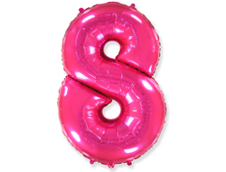 Фольгированная цифра - Малиновая