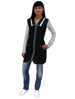 Сарафан "Вишня" т-синий