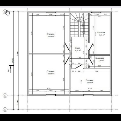 Двухэтажный каркасный дом с четырьмя спальнями 147м² (SK21)