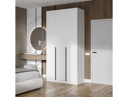 Шкаф трехстворчатый ЛИОН ШК-02 + Антресоль АН-02 Белый