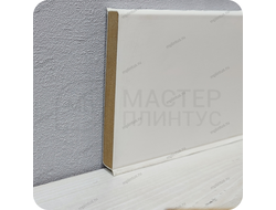 Напольный плинтус с мягким краем Dollken cubu flex life, высота 100 мм. толщина 11 мм. цвет белый