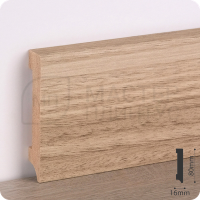 Плинтус деревянный ламинированный Орех светлый