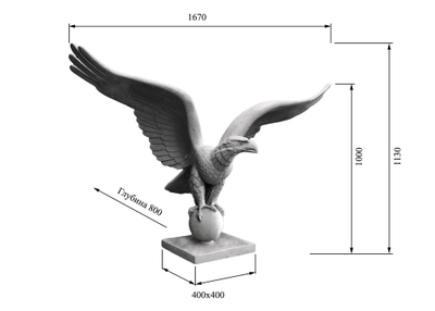 размер статуи OL- 001