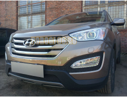 Защита радиатора Hyundai Santa Fe 2012-2015 black