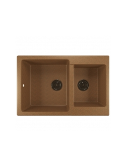 Мойка из искусственного мрамора MIXLINE ML-GM30 двухчашевая 500*770*200мм