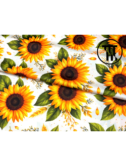 Бифлекс матовый принт Подсолнух (флюр)