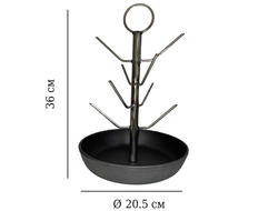 Ёлочка для Тандыра. Высота 33 см, диаметр 20 см, (чугунная сковорода)