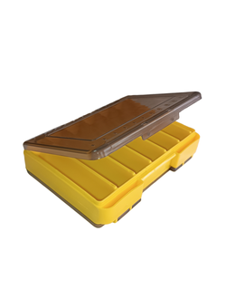 Коробка двухсторонняя, размер М/ 14х10х3см/ цвет желтый