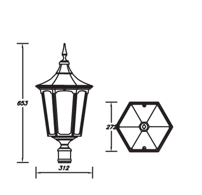 Парковый светильник серии  ALBORG 2L (4,0м)
