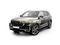 Порог-площадка "Black Start" F180ALB + комплект крепежа, RIVAL, Geely Monjaro 2023-