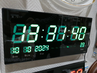 часы настенные электронные JH-4622 зеленые цифры