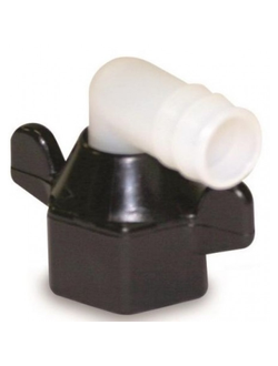 Переходник угловой резьба-елочка под шланг 16 мм