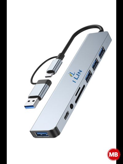 USB-разветвитель 8в1 Type-C