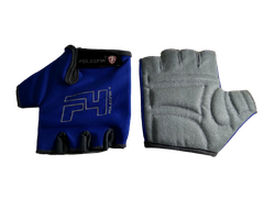 Велоперчатки Polednik F-4, L, кор. пал., сине-серые