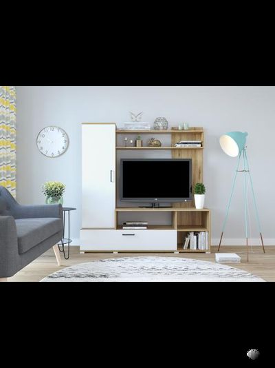 Лима гостиная Дуб золотой/Белый