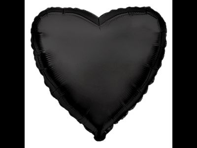 Шар (18&#039;&#039;/46 см) Сердце, Черный