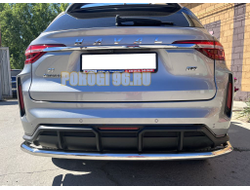 Защита заднего бампера угловая большая d60 для Haval F7 2022-2024