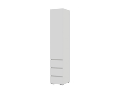 Гостиная ХЕЛЕН - Пенал закрытый ПН 03 Белый Шагрень/Белый Шагрень