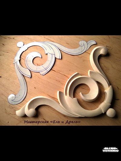 Резной уголок для мебели