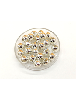 Бусины пластиковые под жемчуг 8 мм, цвет серебро