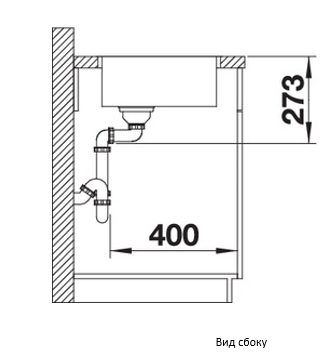 Мойка Blanco ZEROX 500-IF с отв. арм. InFino, Durinox