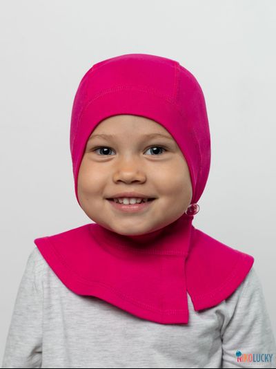 Шапка-шлем 24301-01 95%хлопок 5%лайкра, малиновый 44-46