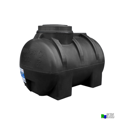 Емкость 200 литров горизонтальная  черная