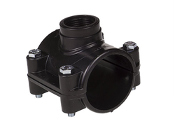 ПНД седелка ПЭ с внутр.труб.рез.63-1/2" 4болта(обж) [47979]