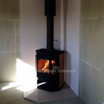 Печь БАВАРИЯ ПРИЗМАТИК с плитой и теплообменником