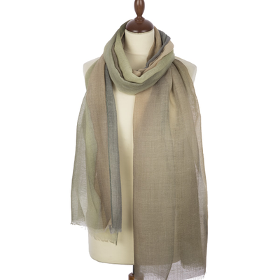 Павловопосадский палантин Туманные дали 10067-1